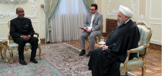 Mr. Gaddam Dharmendra, new Ambassador of India to IR of Iran, presented his credentials to the President of the Islamic Republic of Iran H.E. Dr. Hassan Rouhani, on March 09, 2019.